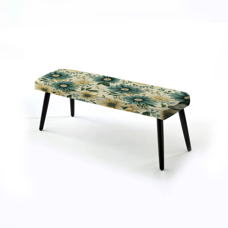 Lace Veil - Banc rembourré, Green And Beige Dahlia