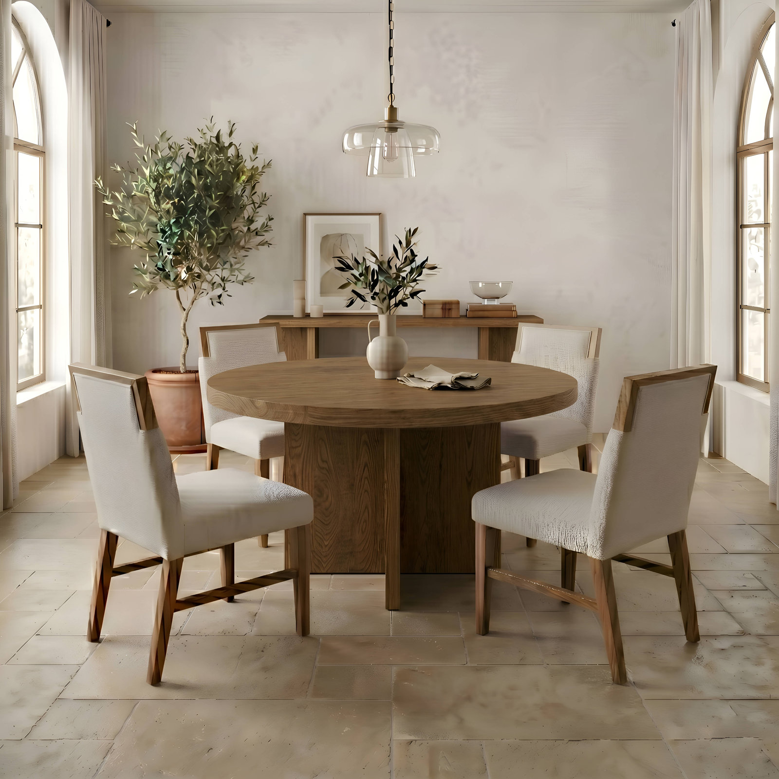 Crosby 54" Dining Table, Oak