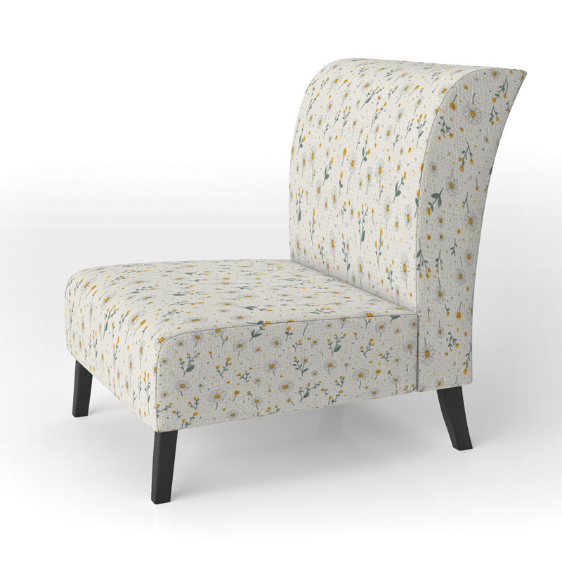 Fauteuil de chambre Floral Daisy Dots, Pantoufle sans accoudoirs