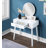 Contemporary Wood Vanity And Stool Set With Drawer-487540966