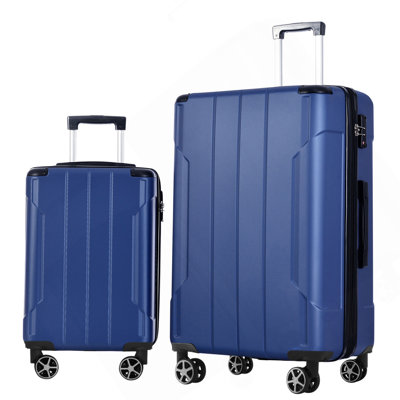 Hardshell ABS Luggage Sets 2 Piece Suitcase Set Expandable With TSA Lock Spinner Wheels For Men Women