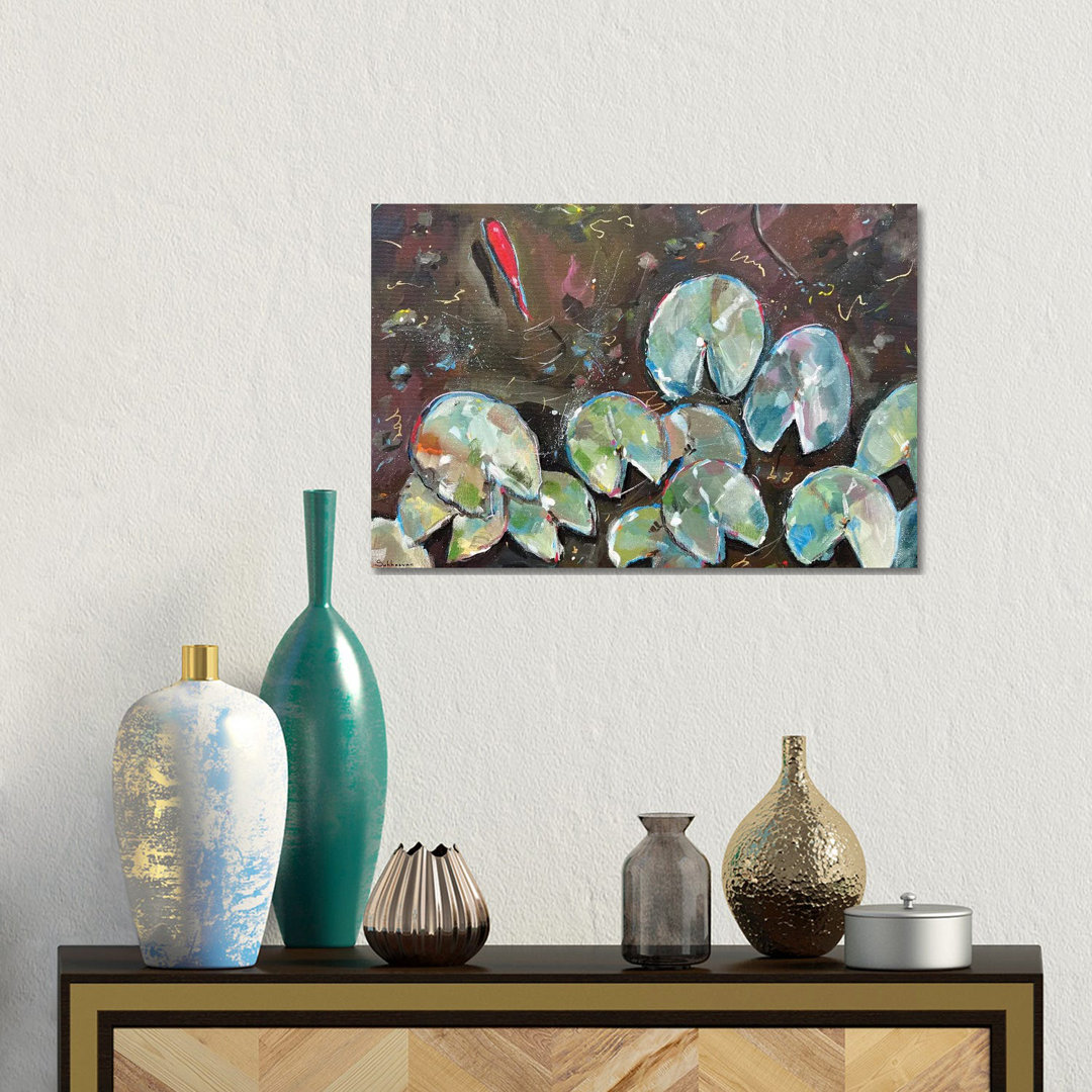 Japanese Pond With Koi Fish by Victoria Sukhasyan - Gallery-Wrapped Canvas Giclée on Canvas