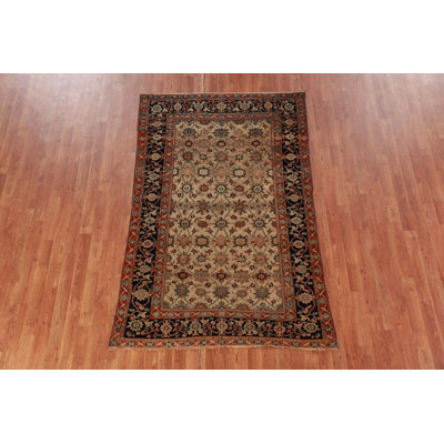 Pre-1900 Vegetable Dye Traditional Rug 4x7