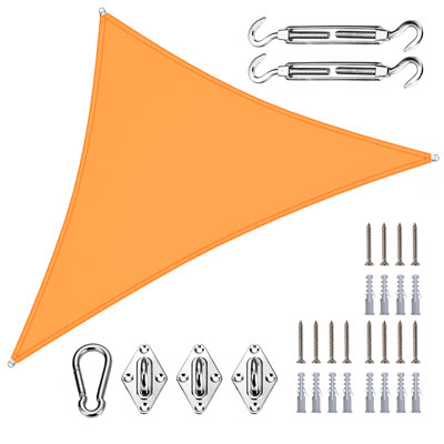 Royal Shade Waterproof Triangle Shade Sail With Hardware Kit