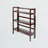 Akridge Etagere Bookcase with 3 Tier Folding Shelf in Brown Finish, 38.21'' H X 27.51'' W X 11.21'' D-1309984029