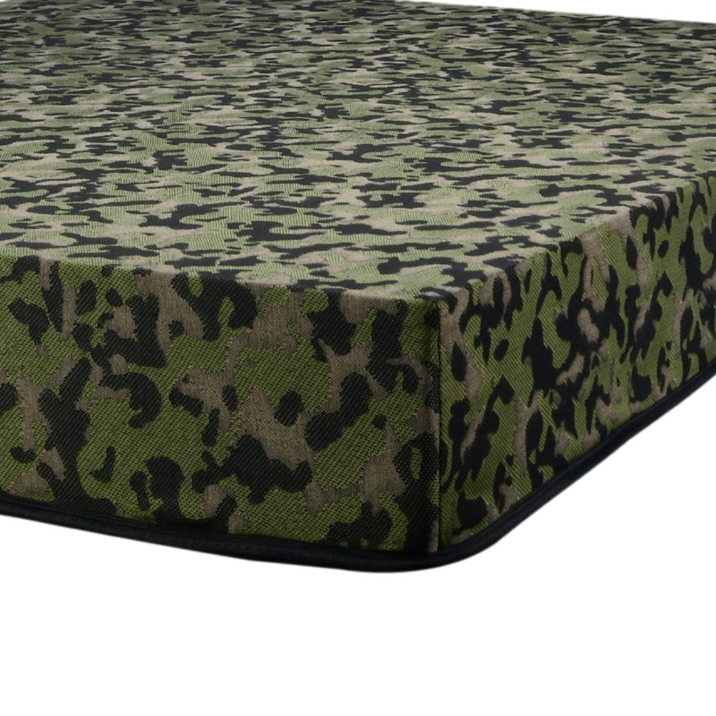 CAMO mousse de 8 po de qualité supérieure, mat, flippable - mi-ferme, Lit simple