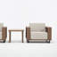 Chaise de patio en PE avec coussins PE 