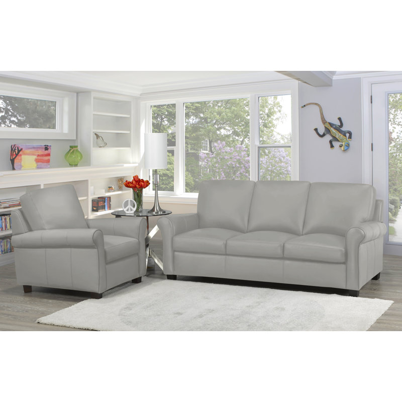 Ensemble de salon configurable en cuir Ambrie