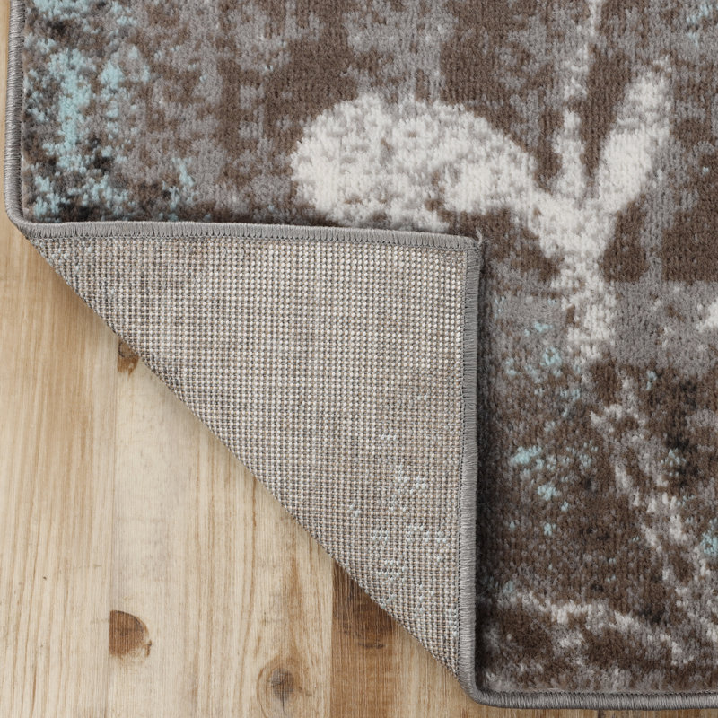 Tapis floral chocolat Rotonya, Rectangle 4pi x 6 pi