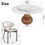 Ensemble de salle à manger 7 pièces Otelia + plateau tournant / chaises rembourrées blanches Otelia-1642694448-1642694451-1642694453