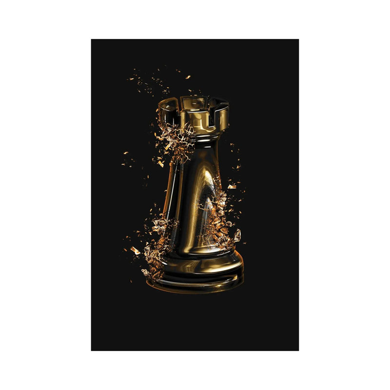 Broken Rook by Gab Fernando - Wrapped Canvas Print, 20.32 cm H x 30.48 cm W