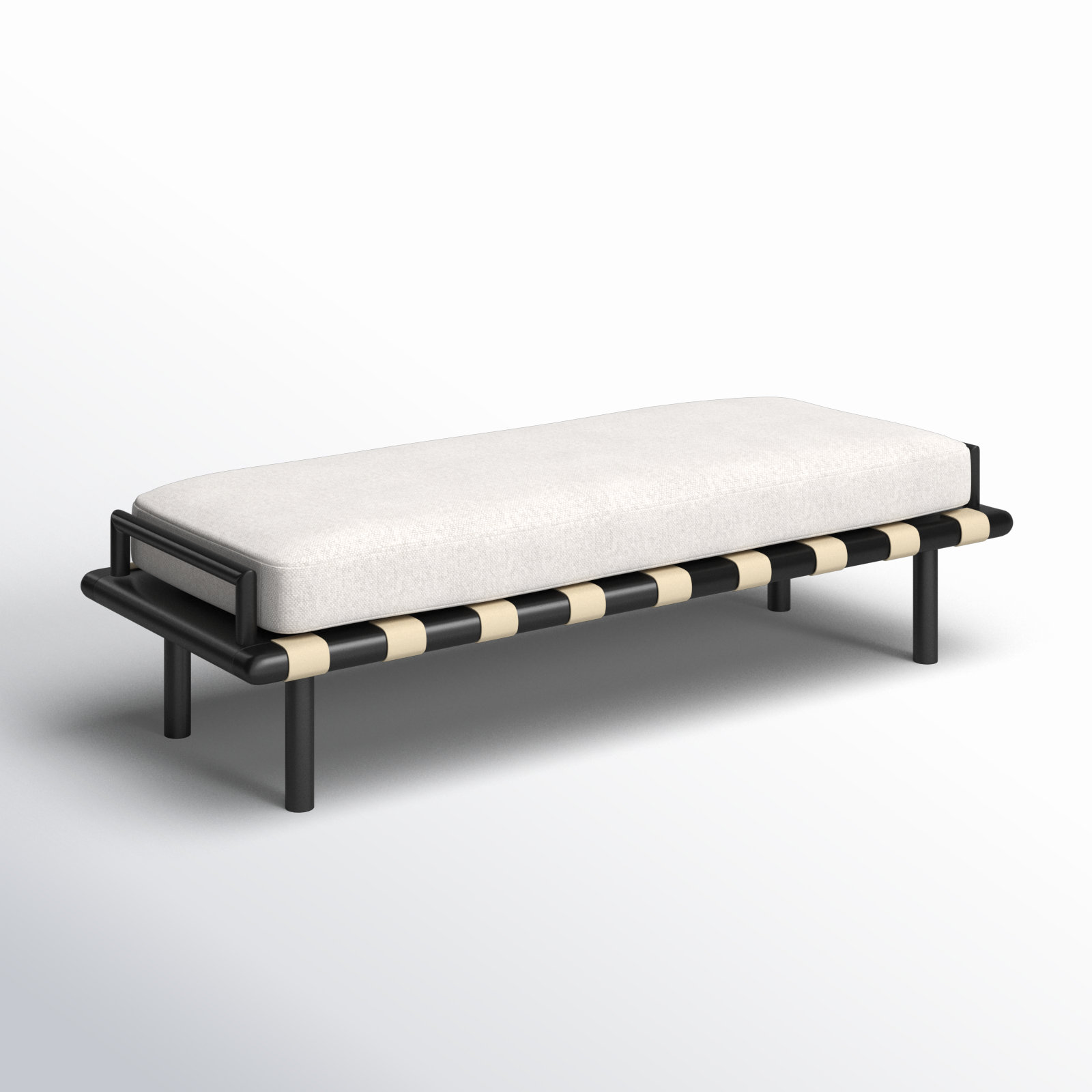 Hokku Designs Aaloni 70" Bedroom Bench, Black