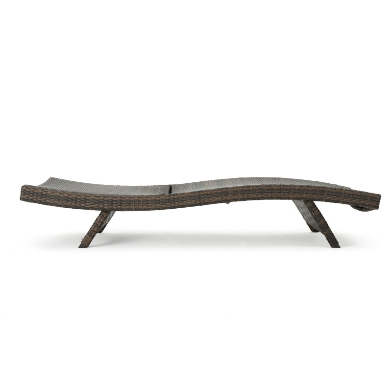 Chaise longue inclinable Blaise, Mélange de bruns, 1