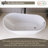 59" Freestanding Soaking Acrylic Bathtub In Gloss White