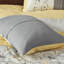 Édredon jaune grand 7 pièces - Motif brodé, comprend taies décoratives, coussins décoratifs, jupe de lit, motif floral lavable à la machine, soie synthétique, édredon, jupe