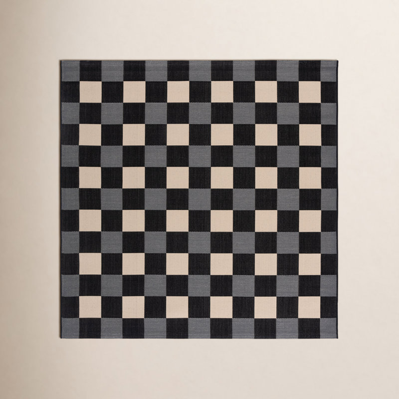 Bantry Mererid Geometric Indoor/Outdoor Area Rug, Square 6'7"