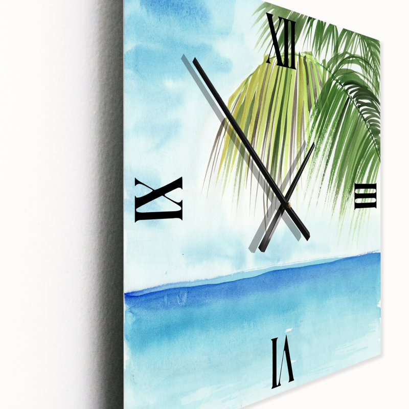 Horloge murale Palm Beach Resort at Dawn III, Très grand