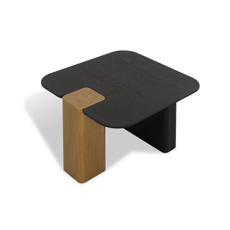 Lp 467b3 End Table, Black/Brown