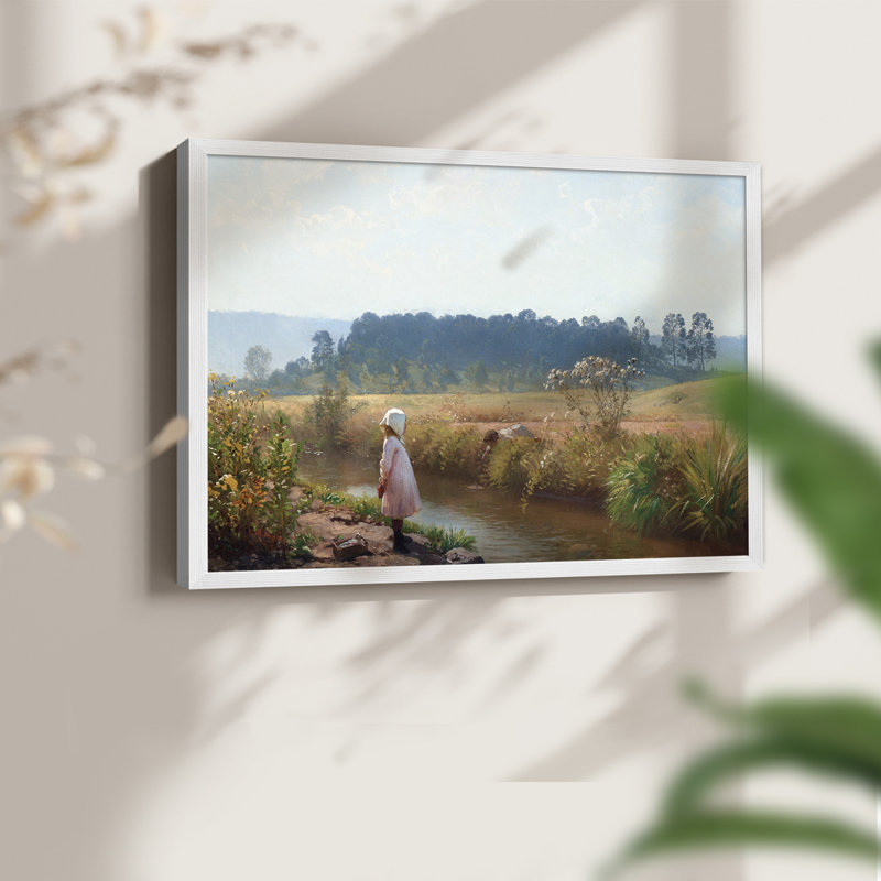 Washing Day -Framed Print - Restickable, 8" H x 10" W, White