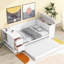 Lit de jour simple blanc avec rangement pour accoudoirs, couchette et charge-1062697028