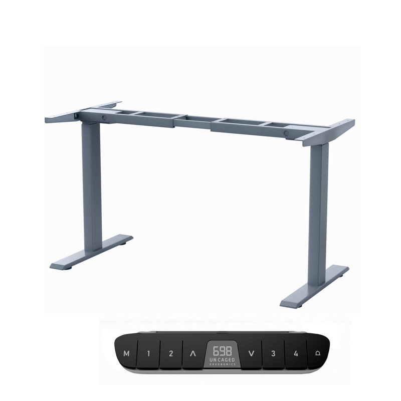 Structure de bureau électrique debout à deux moteurs Uncage, Gris