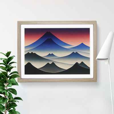 Abstract Japanese Mountains Vol.1 - Framed Print