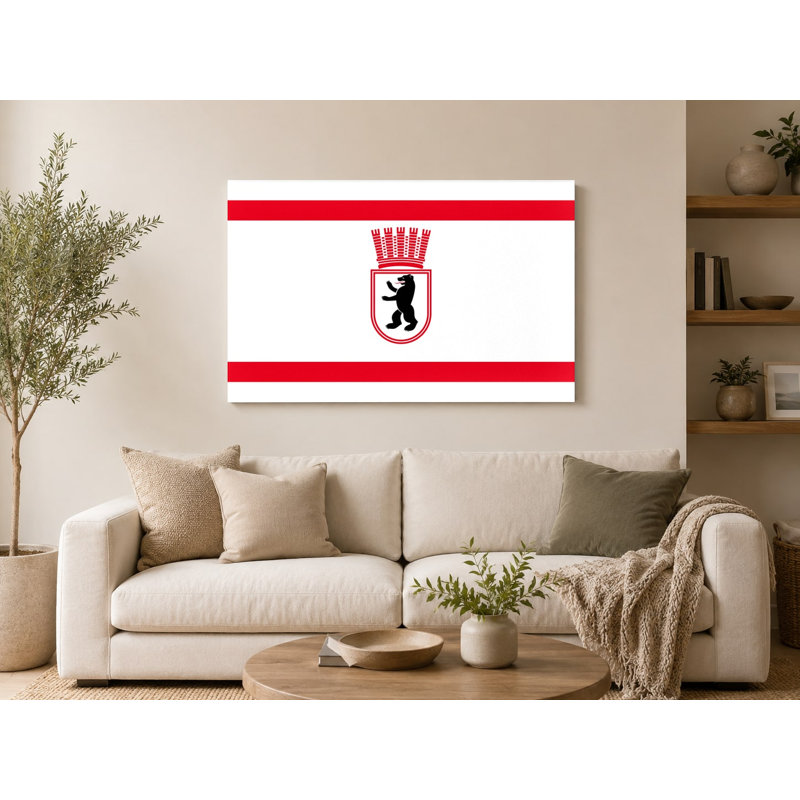 «East Berlin City Flag», art mural historique sur toile RDA historique, H 12 po x l 18 po