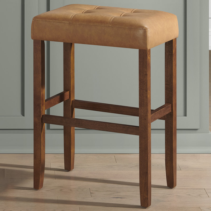 Suneta Backless Bar Height Stool True PU, Brown
