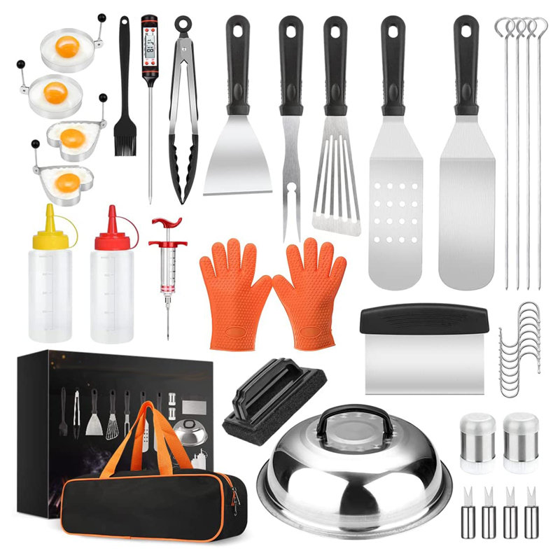 Stainless Steel Non-Stick Dishwasher Safe Grilling Tool Set