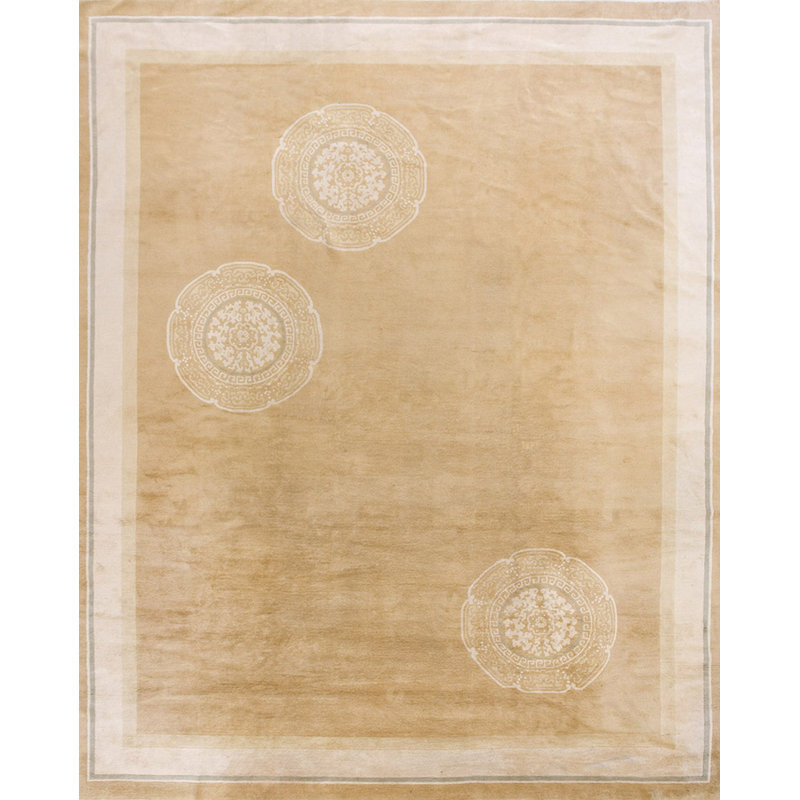 Tapis chinois en laine antique délavé à la main