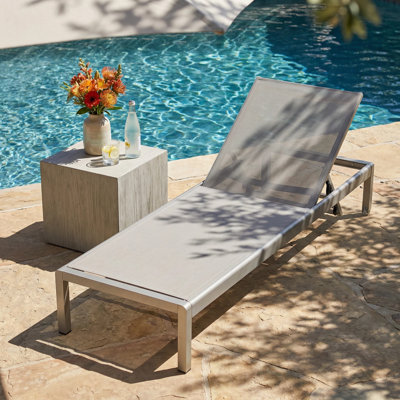 Caggiano Outdoor Metal Chaise Lounge
