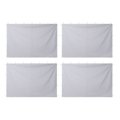 Canopy Sidewalls, Fit for 10 x 10 ft Pop Up Canopy Tent, Tent Side Walls with Waterproof and Sunlight Protection Layer for Outdoor Event Tents, Vendor Booths, Camping (White)
