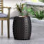 Étagère moderne en béton léger, affichage polyvalent, noir mat, table d'appoint 15,28 po x 17,63 po, design pour l'extérieur et l'intérieur, 15,28 po x 15,28 po x 17,63 po