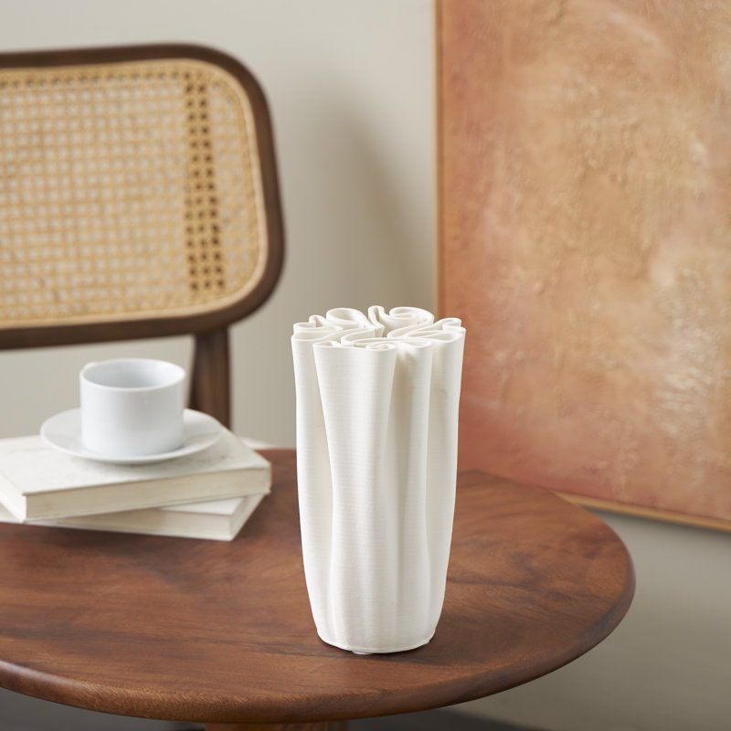 Bowen Ceramic Table Vase, 9.6" H x 4.85" W x 4.85" D
