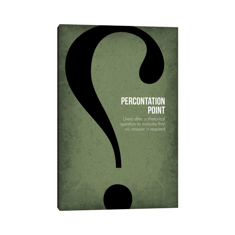 «Percontation Point» par GetYourNerdOn - Art textuel sur toile tendue, H 40 po x l 26 po x P 1,5 po