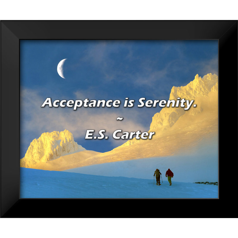 E.S. Carter Quote: Acceptance is Serenity.