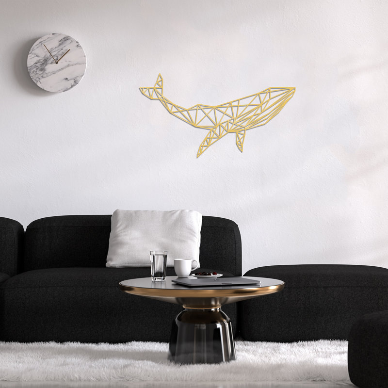 Animals Wall Decor on Metal, Gold