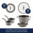 Rachael Ray Cook & Create Nonstick Cookware Pots and Pans Set, 6 Piece, Gray