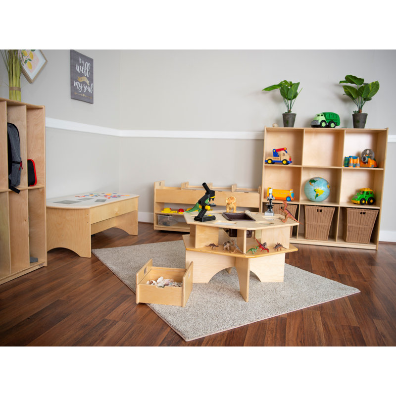 Natural Environments Deluxe Science Table w/Tub, Natural/Brown