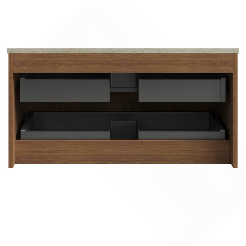 Armoire murale 36 po avec 2 tiroirs, sans comptoir ni lavabo, sans robinet ni bonde, pré-assemblée, 35" W