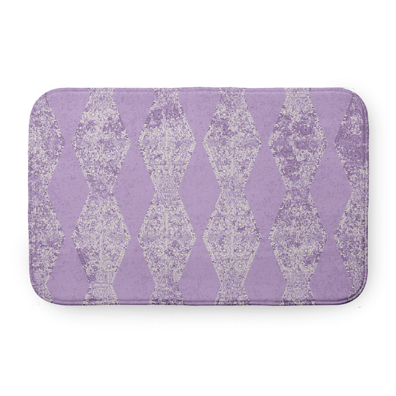 Tapis de bain HH Revival, L 17 po x L 24 po, Mauve