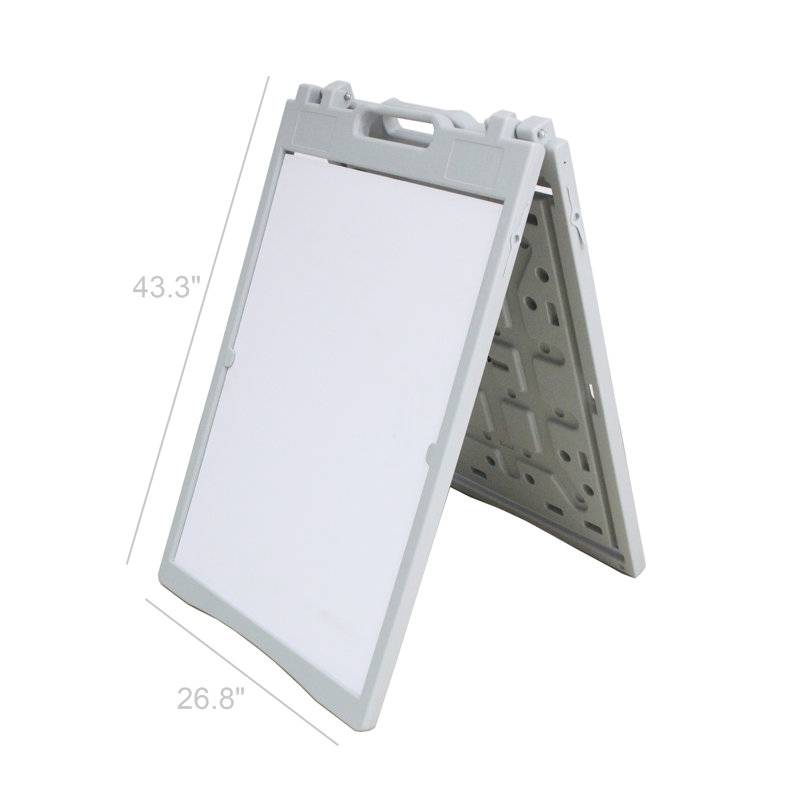 Fixturedisplays® A Frame Plastic Foldable Indoor Outdoor Sandwich Board Pavement Sign W/ 2 24.3X34.6 Blank Inserts 15963