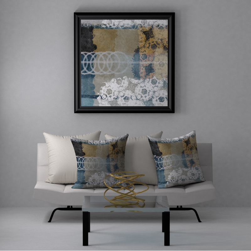 Abstract Reversible Throw Pillow, 18" x 18"