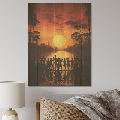Tribu africaine Fulani Journey II - Tribal africain sur bois