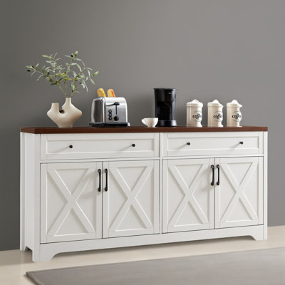 61.32" Kitchen Storage Sideboard Buffet Cabinet Console Table