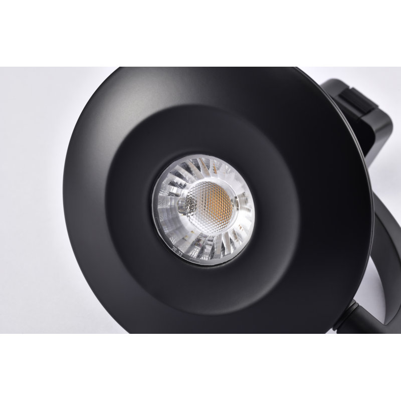 Orb 12 Watt LED H-Style Track Head 3000K/4000K/5000K CCT Selectable 36 Degree Beam Angle Black Finish 120 Volt H-Style, Black