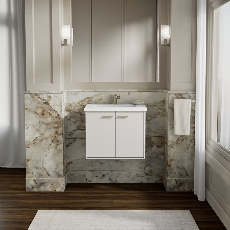 Jute® 24" Vanity Base Only with 2 Doors, Linen White