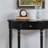 Black Solid + Manufactured Wood Half-circle Console Table-753095693
