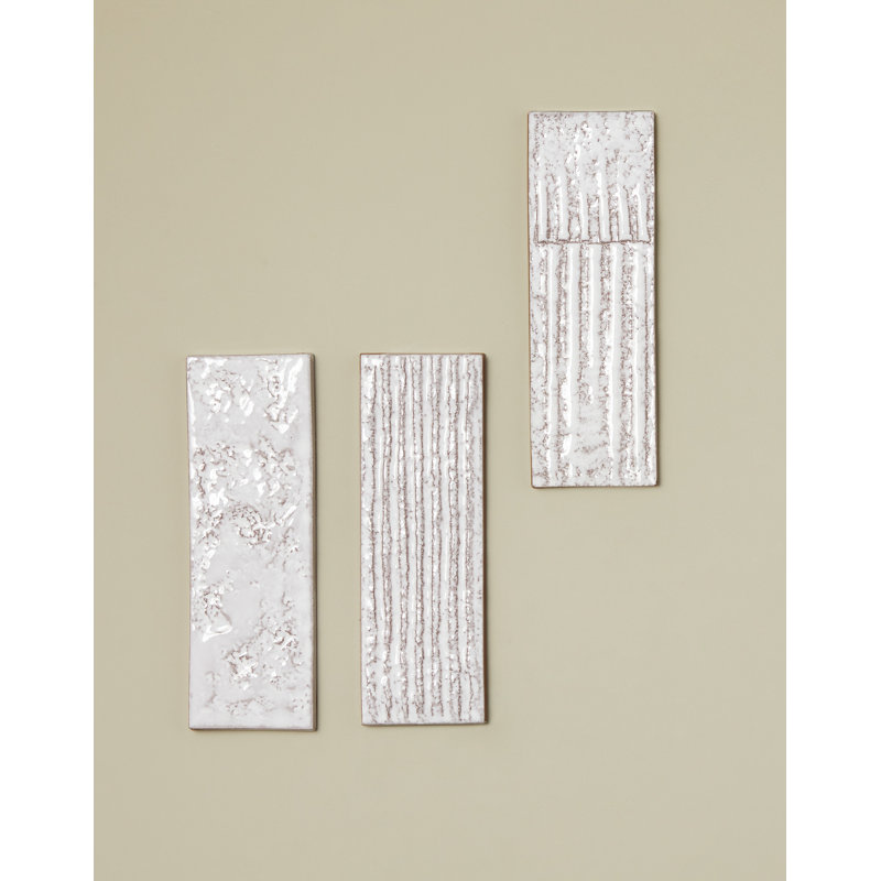 Chamotte Linea 3"x9", Bianco