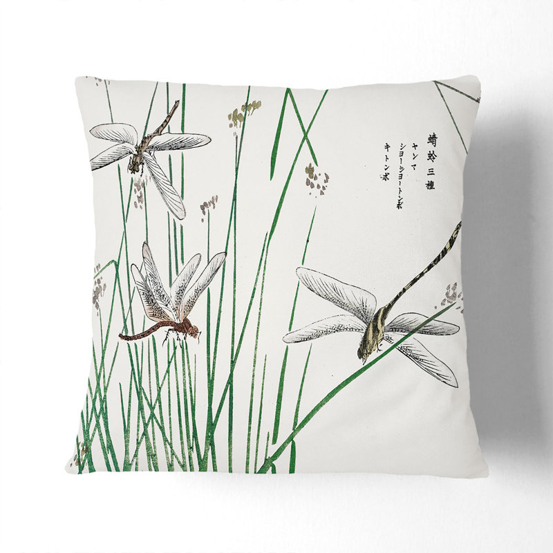Dragonflies Square Throw Cushion, 40cm H x 40cm W x 15cm D